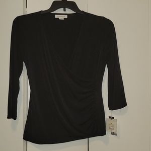 Liz Claiborne Black Wrap Shirt